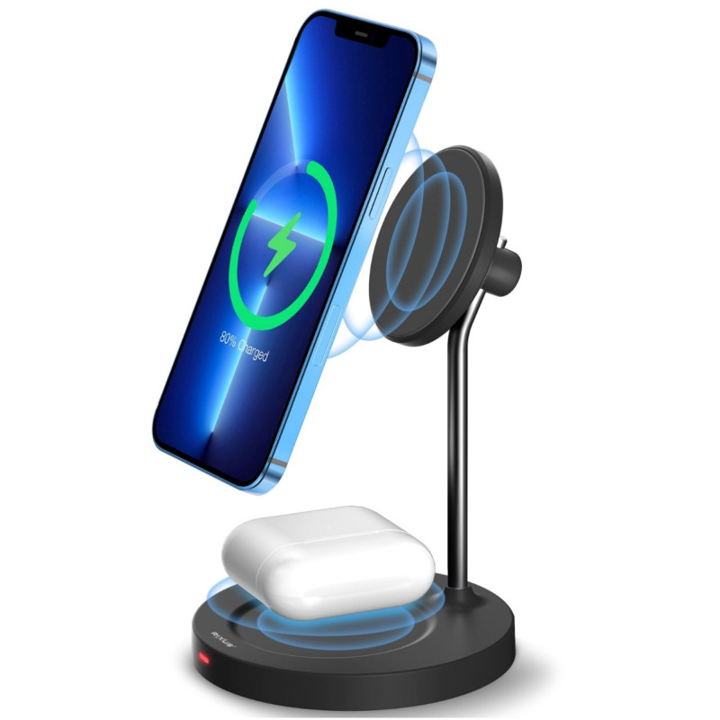 Rixus Wireless Charging Stand 15W Black RXWC45B