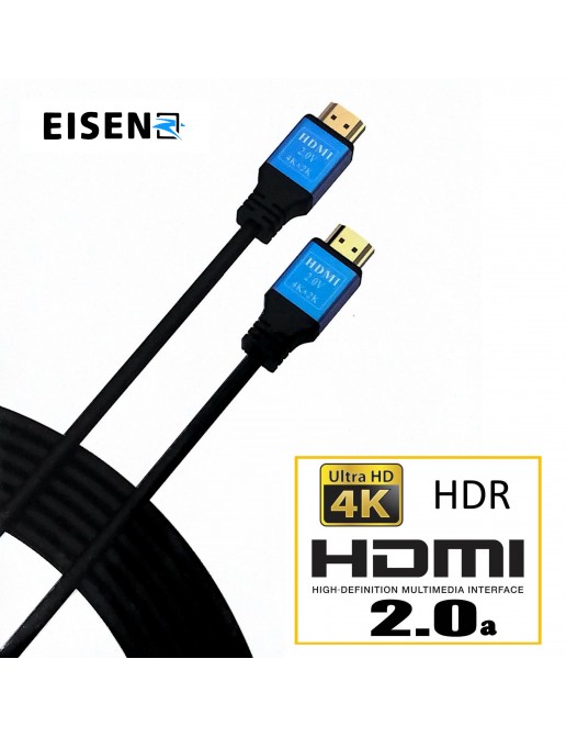 Eisen Cable Hdmi 2.0 High Speed 4K 24K Gold 1.50M