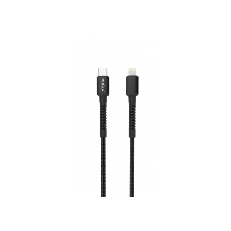 Câble 27W USB Type C vers iPhone Nylon Tressé 120cm Rixus RXU71CA