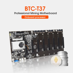 Carte Mère BTC-T37 8GPU Kit CPU Inclus Riserless Motherboard Crypto Mining BTC37