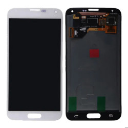 Ecran tactile + LCD blanc de remplacement pour Samsung Galaxy S5